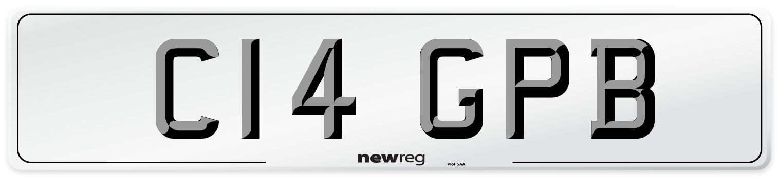 C14 GPB Number Plate from New Reg
